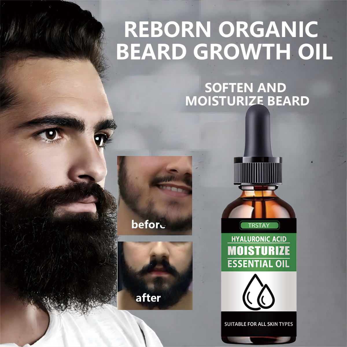 Men'S Grooming And Skin Care - 100% Natuurlijke Versnellen Gezichtshaar Groeien Baard