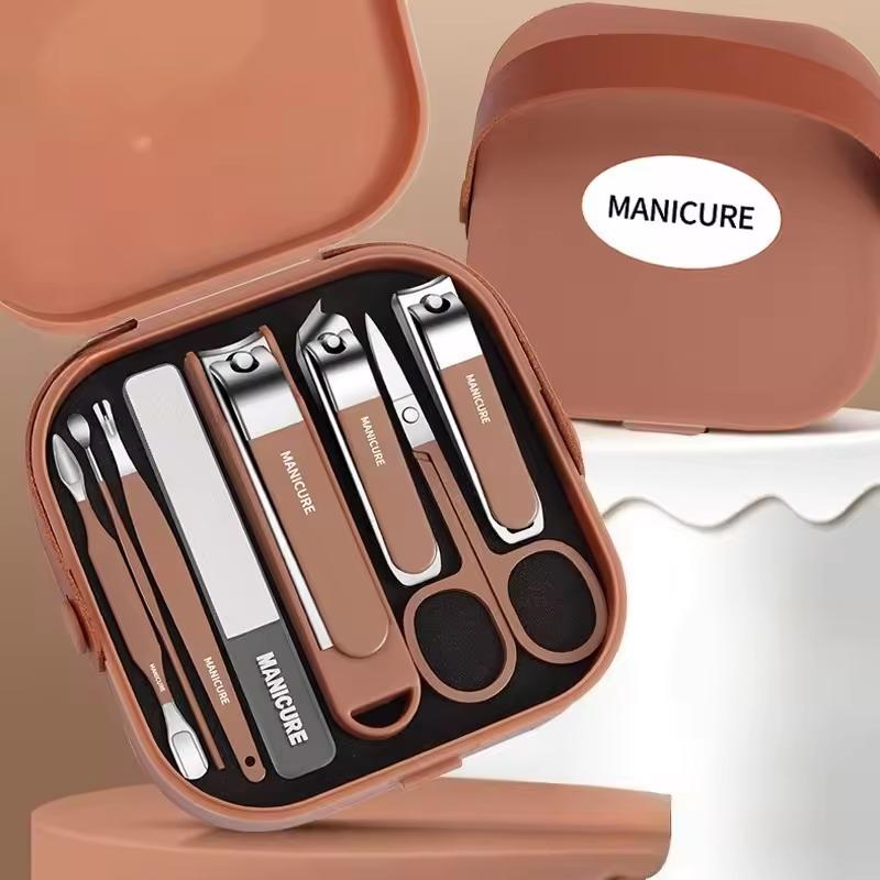 Nail Care Kit Mens - Nagelverzorgingsset Anti-Splatter manicureset Roestvrijstalen nagelknipper Buffervijl