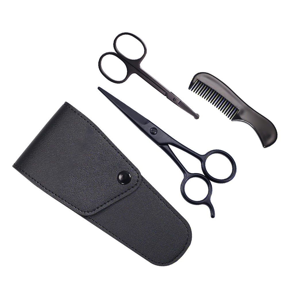 Shaving Brush Set - 1Set Baardkamset met schaar en borstel