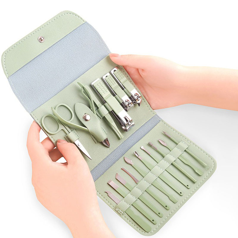 Nail Care Kit Mens - 16-delige professionele nagelknipperset van roestvrij staal,