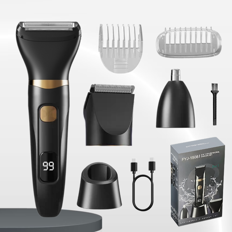 Men'S Grooming Underarm - Reisvriendelijke 3-in-1 mannenverzorgingsset met USB-oplader: haarclipper,