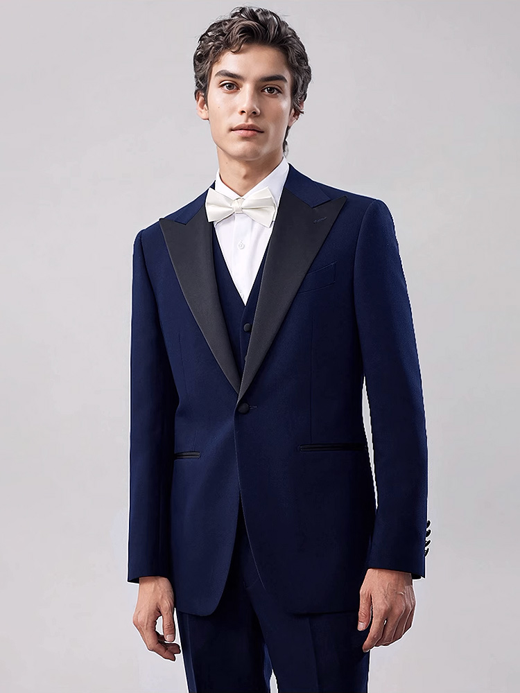 Young Men'S Grooming - Herenpakken Set Mode Luxe Diepblauw Formele
