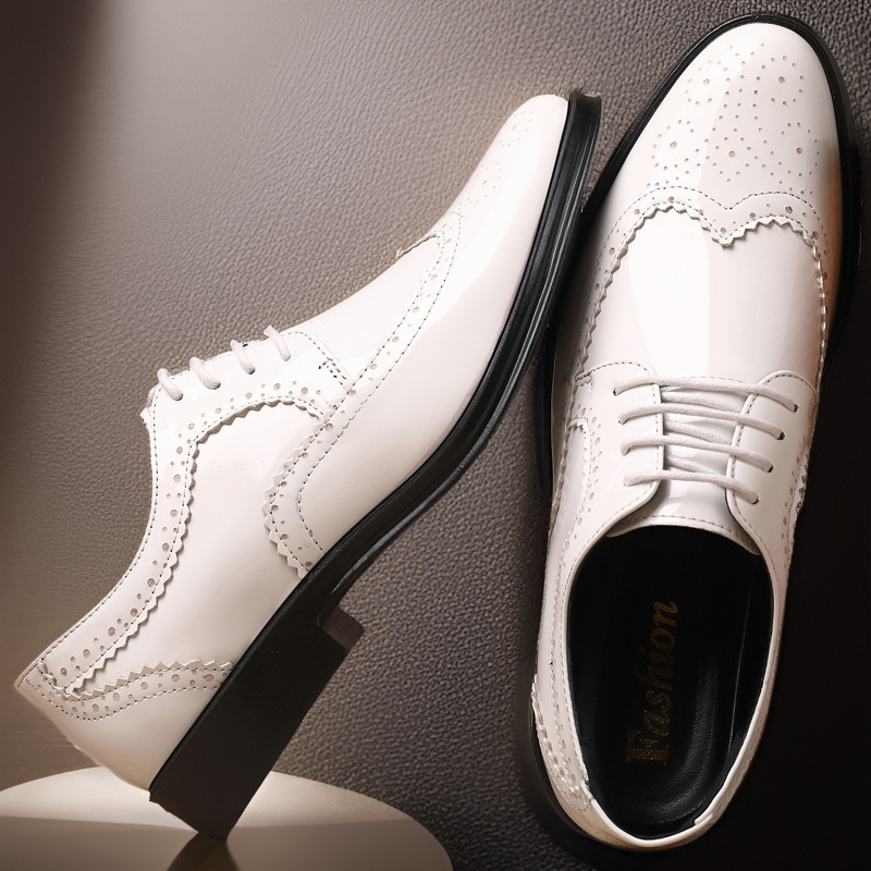 Glanzende lakleren brogue scho - Young Men'S Grooming recensie en prijs