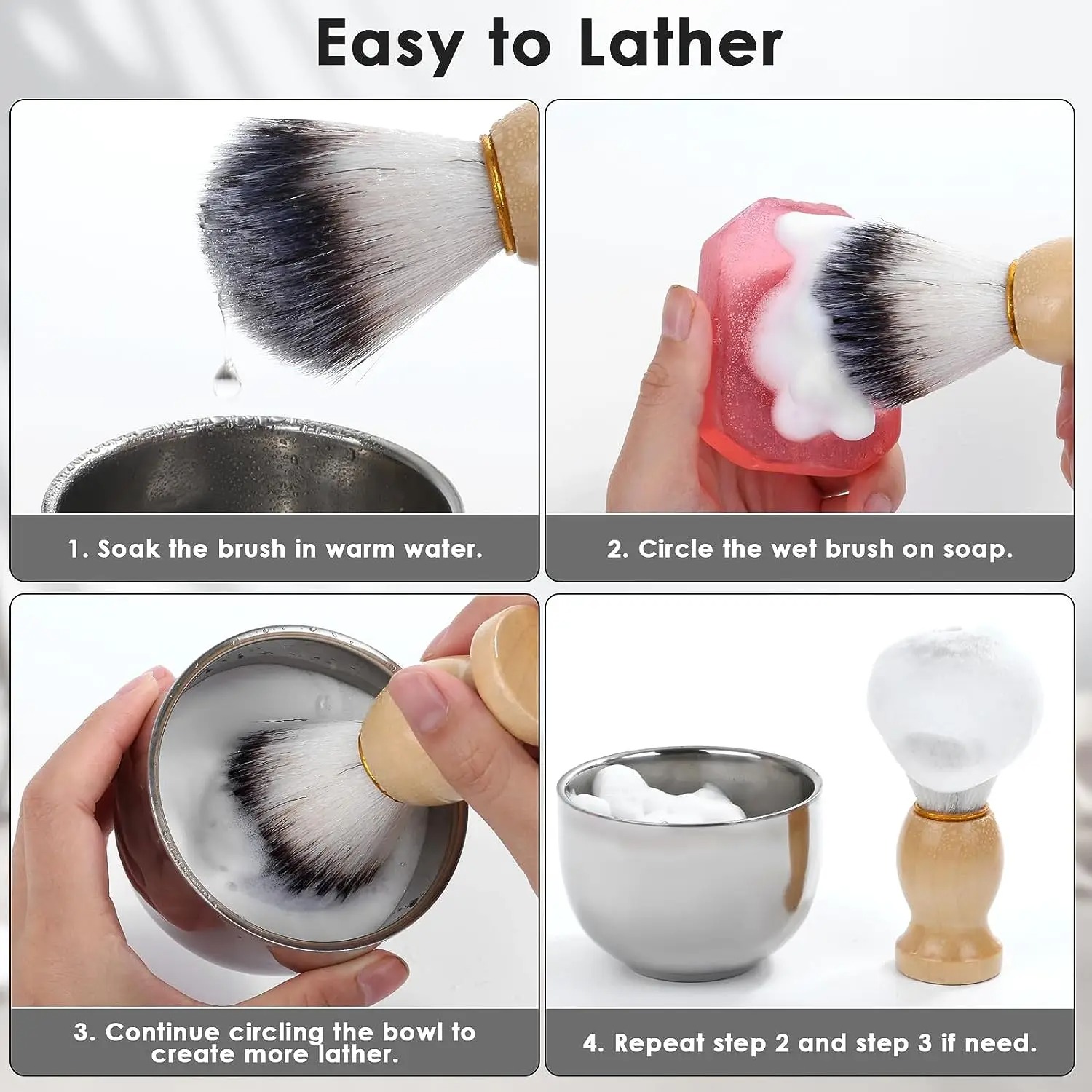 Roestvrij Staal Heren Scheren  - Shaving Brush Set recensie en prijs