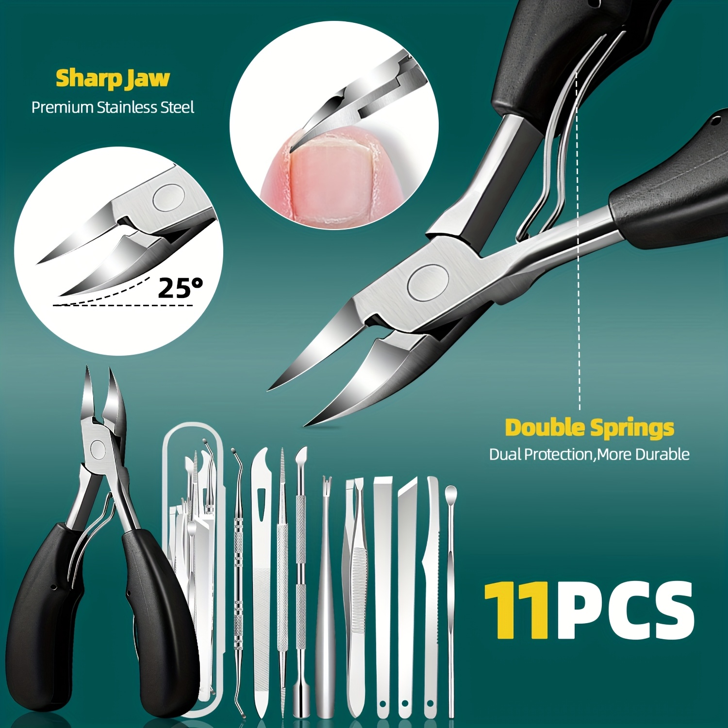 1/11/12pcs Rvs Teennagel Cutic - Nail Care Kit Mens recensie en prijs