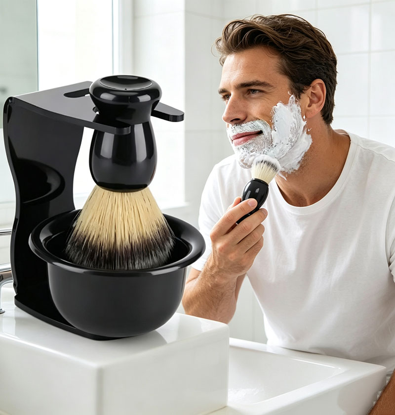 Scheerkwastset met standaard 3 - Shaving Brush Set recensie en prijs
