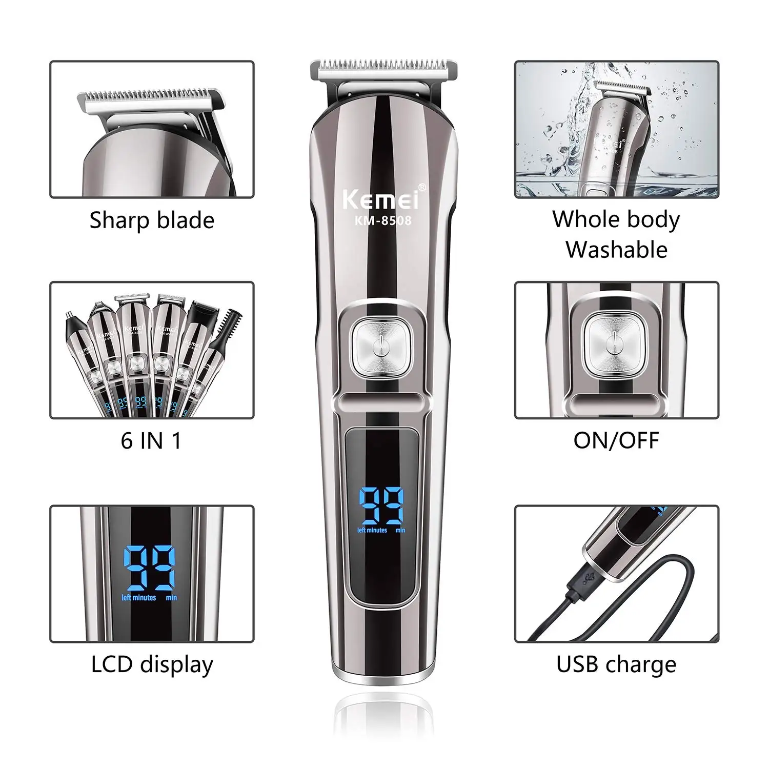 Kemei Professionele Multifunct - Men'S Grooming Razor recensie en prijs